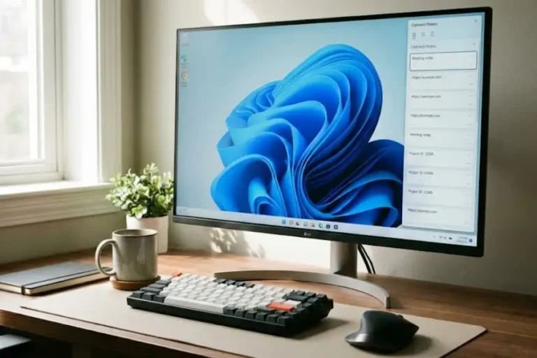 The Windows Clipboard Trick: How to Copy Multiple Items at Once (2026) 19 Windows Clipboard History panel showing multiple copied items on a Windows 11 desktop