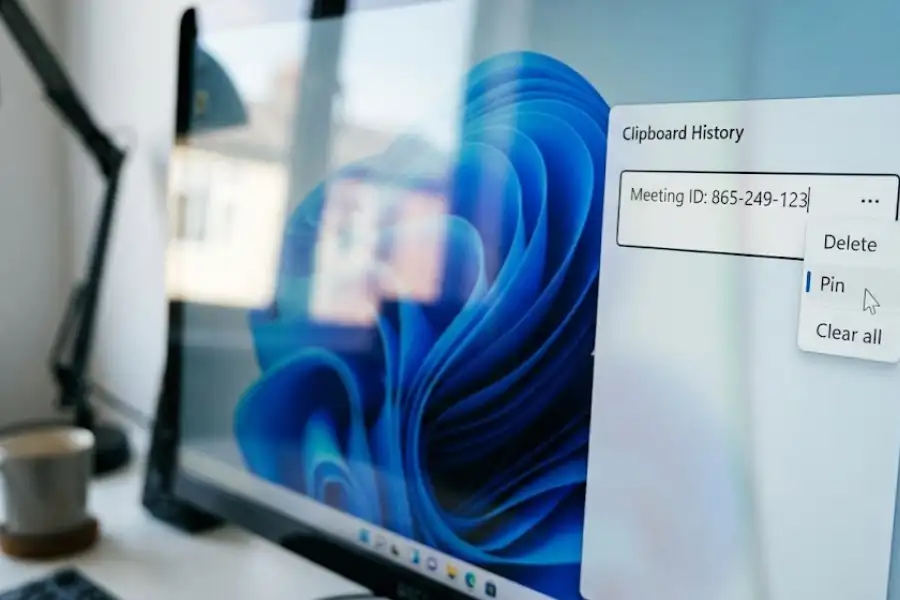 The Windows Clipboard Trick: How to Copy Multiple Items at Once (2026) 4 Pinning an item in Windows Clipboard History using the three-dot menu