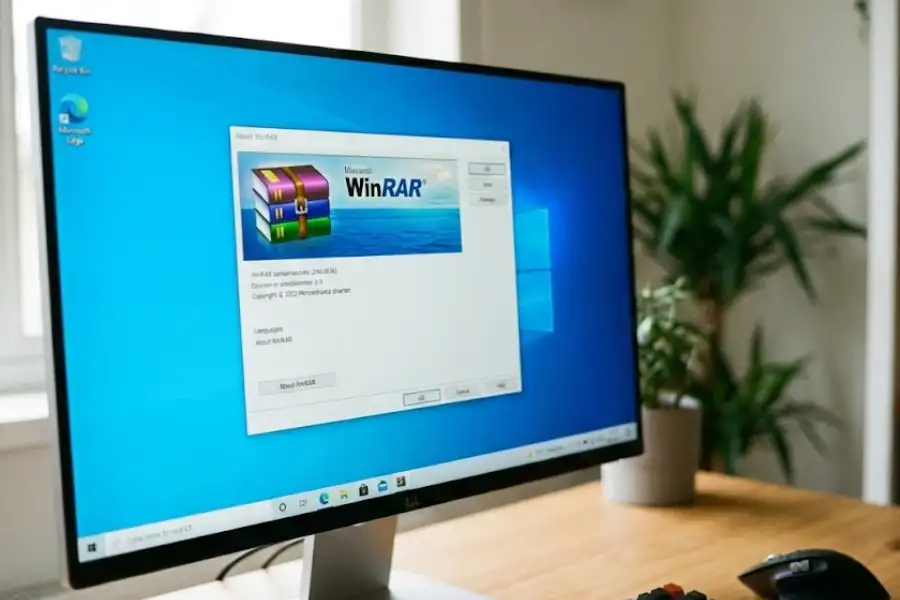 WinRAR Hidden Easter Egg: How to Find the Secret Waves, Sailboat, and Falling Books 27 WinRAR hidden easter egg showing the About WinRAR window with ocean waves and books