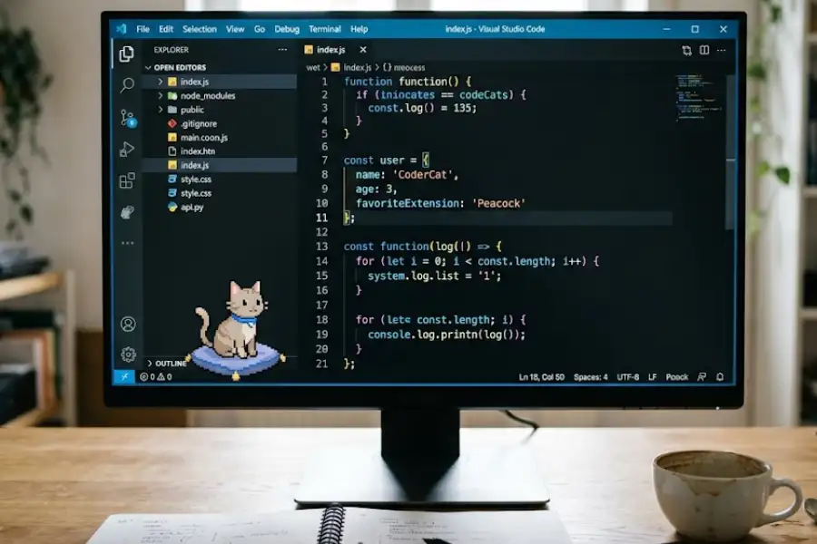 7. Peacock, Color-Coded Editor Windows